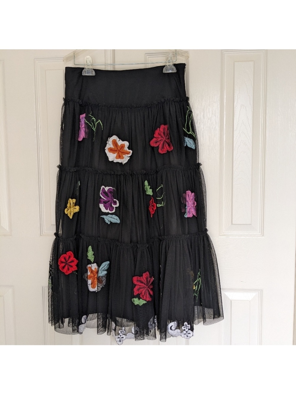 WD.NY Vintage Floral A-Line Skirt